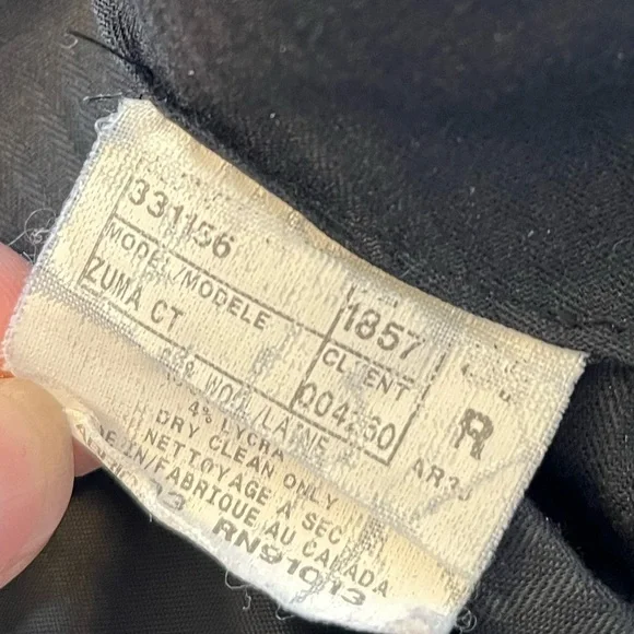 Elite navy blue pinstriped men’s dress pants - Picture 3 of 8